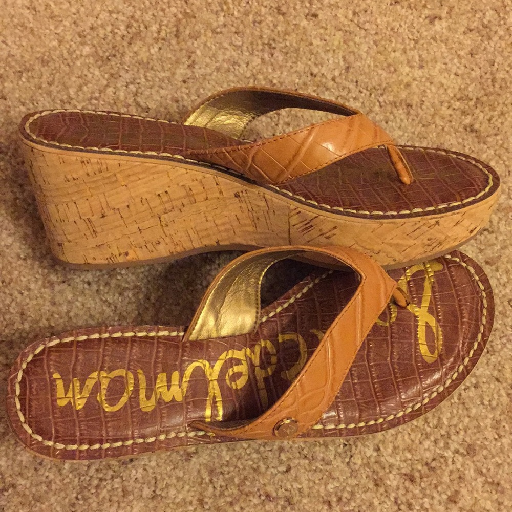 Sam Edelman Romy Wedge Flip Flops